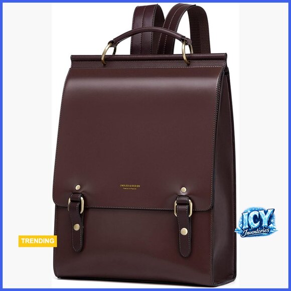 Genuine Leather Backpack Purse with Adjustable Straps for Women main image 4